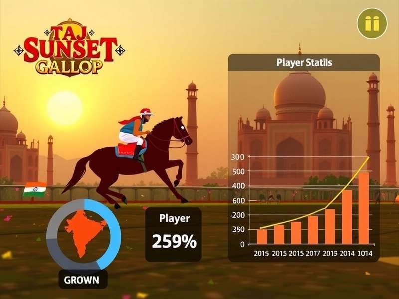 Taj Sunset Gallop player statistics chart showing growth in India